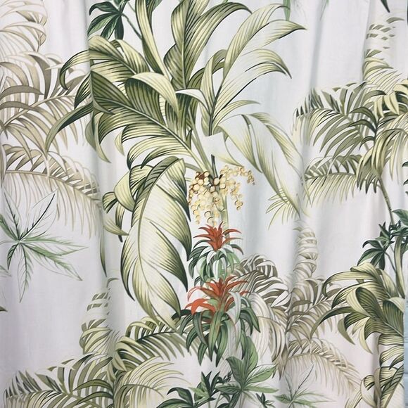 Tommy Bahama Green/creams Palms Silk Short Sleeve Button Down Hawaiian Shirt XL - Picture 7 of 7